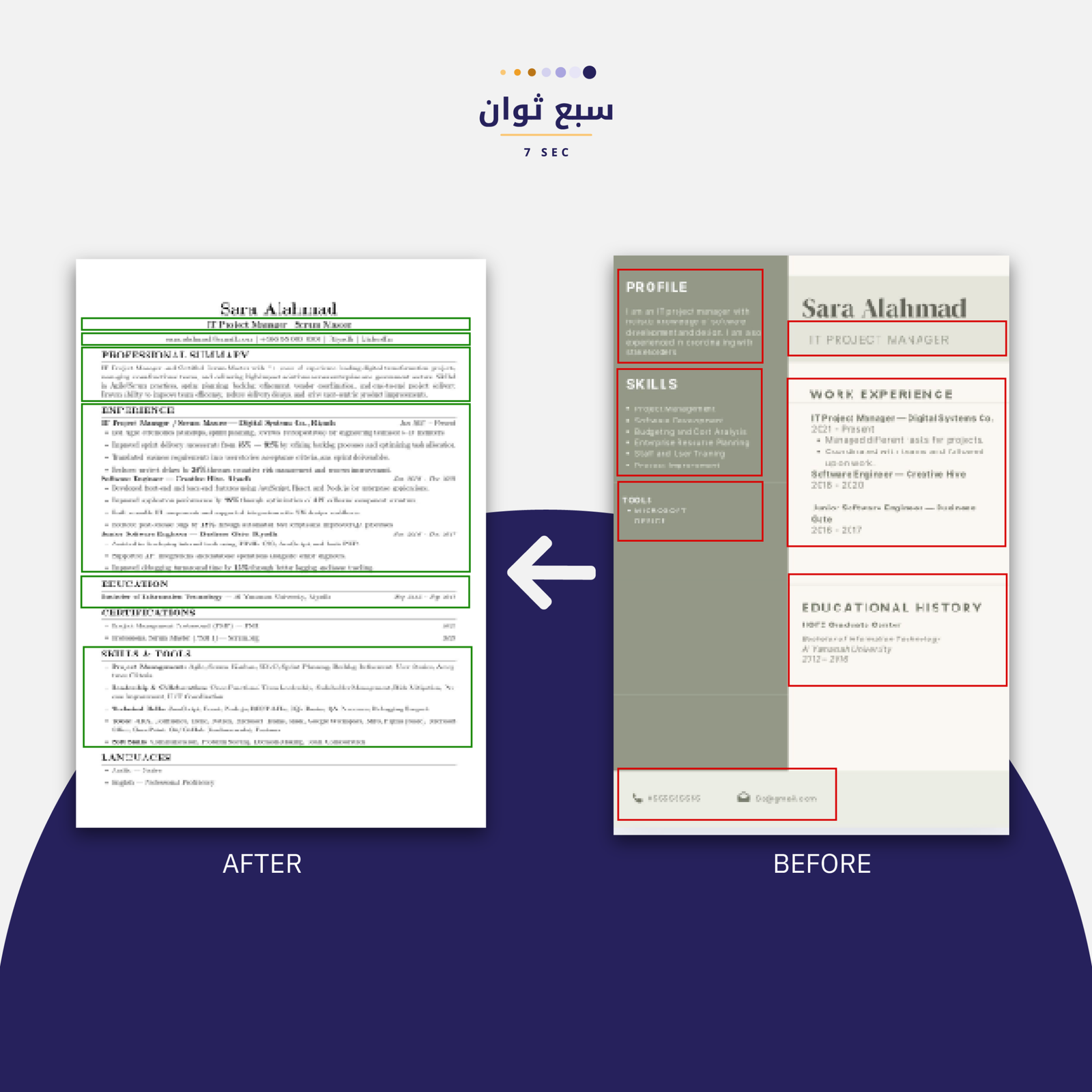 خدمة السيرة الذاتية الاحترافية الصورة 2